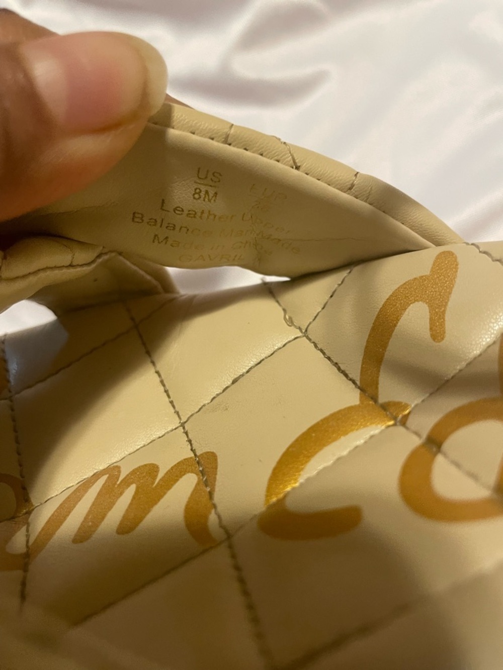 Sam Edelman Quilted Platform Sandal - Cream/White - Picture 12 of 13